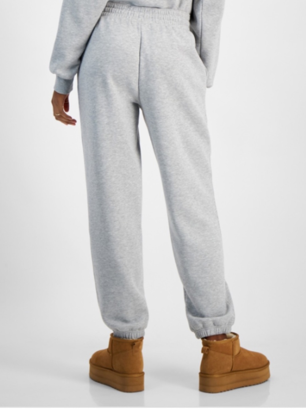 Madden Girl Juniors' Ballet-Graphic Jogger Pants - Lt Grey Heather SIZE XL NWT - Picture 3 of 4